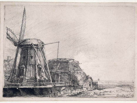 Giclée - Rézkarc - Rembrandt - A szélmalom - etching